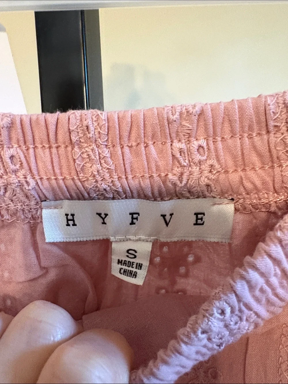 New HYFVE Eyelet Skirt pink